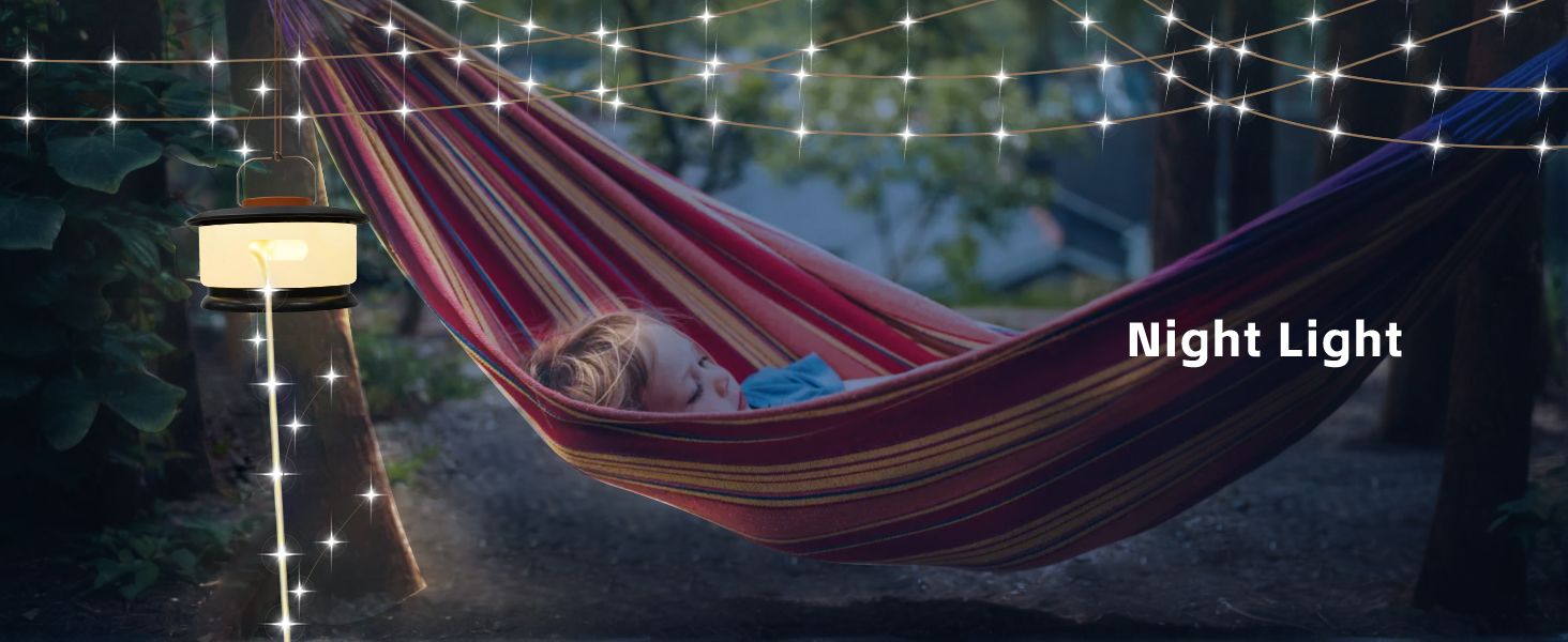 Camping String Lights, RGB Retractable String Lights Camping with 19 Lighting Modes, Quick 20s