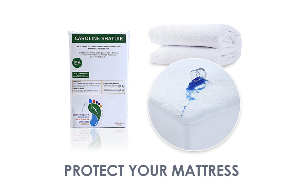 Caroline Shatuik Waterproof Mattress Protector King 40cm Extra Deep