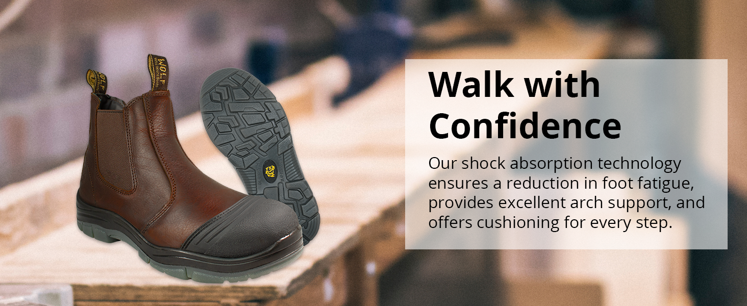 WOLF Work Boot 100 Genuine Upper Leather Oil, Heat