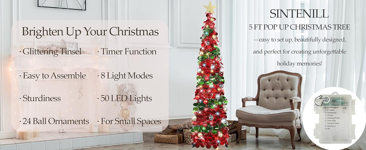 6 FT Pop Up Christmas Tree