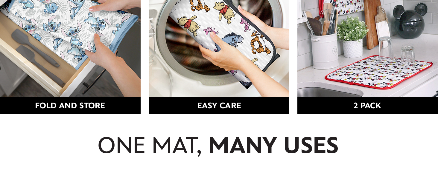 Disney Dish Drying Mats Uses and Features