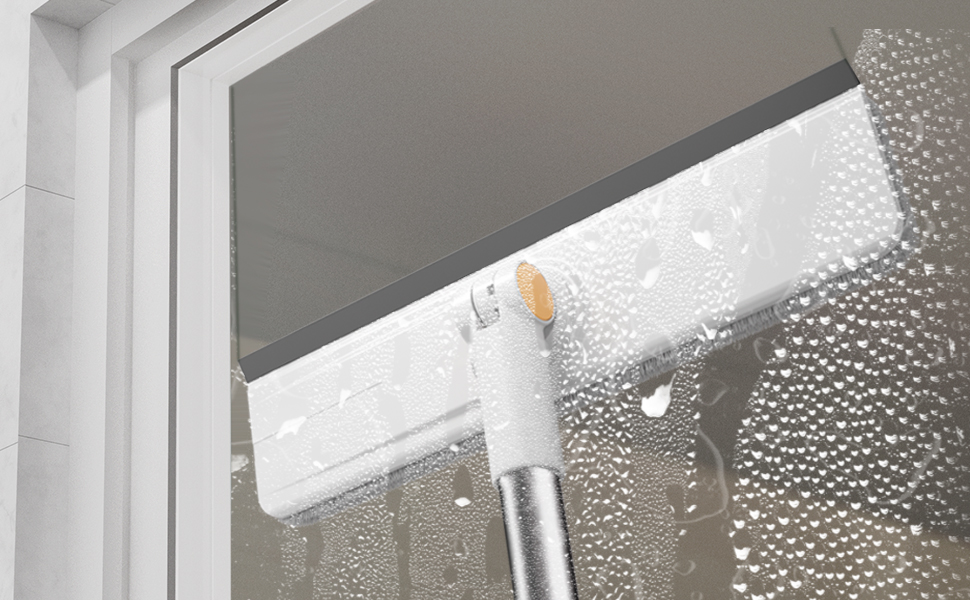 Window Cleaner, 2 in 1 Extendable Window Squeegee Cleaner with Long Handle and Rotating Head