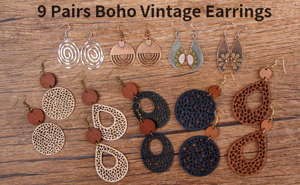 9 paris vintage earrings