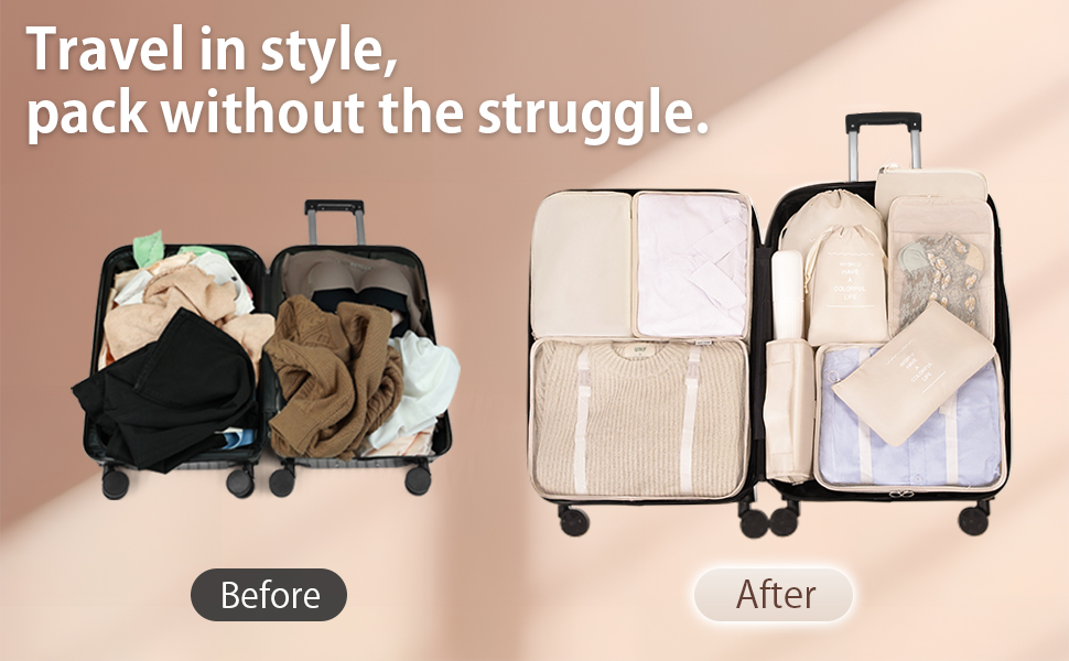packing cubes 11 set suitcase organizers luggage organizer bags for travel