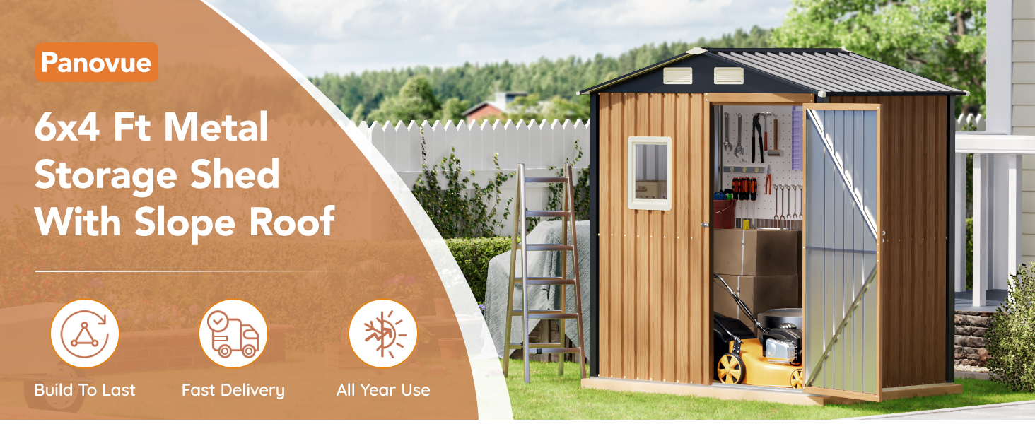 6X4FT Garden Storage Shed
