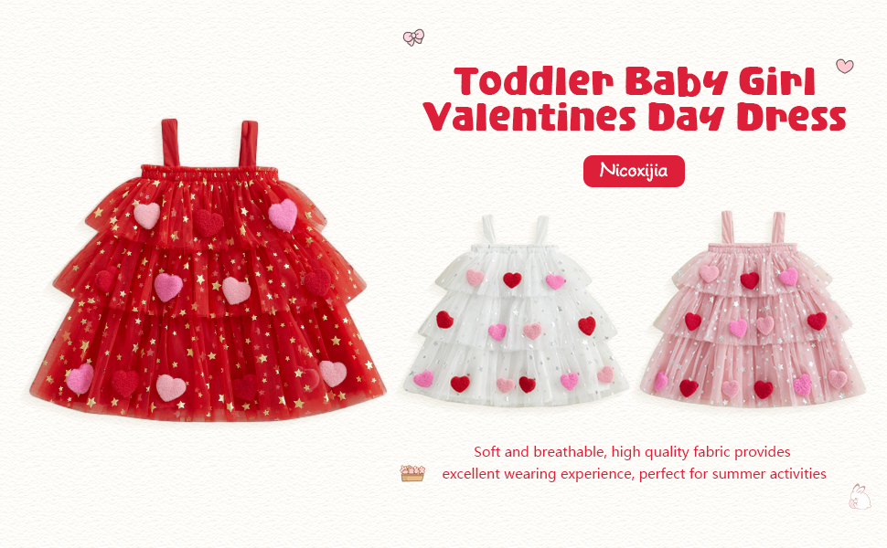 Toddler Baby Girl Valentines Outfits