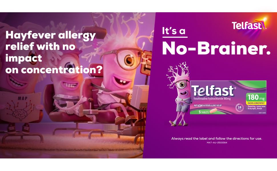Telfast non drowsy allergy hayfever tablet
