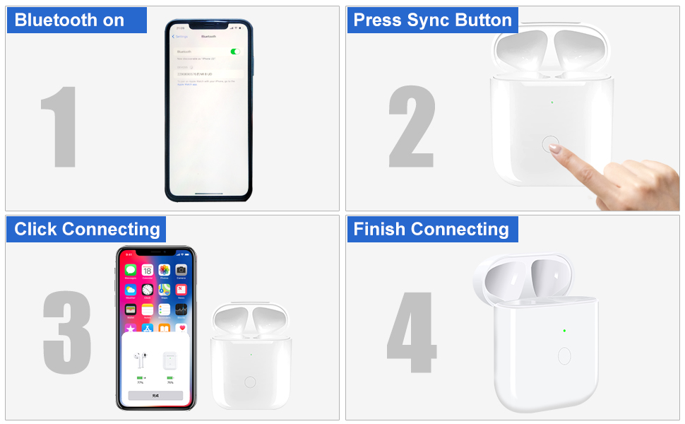 Wireless Charging Case Compatible with AirPods 1 2