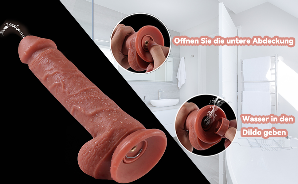 squirting vibratoren dildo dilo vibration spritzfunktion silikon 30cm spritz müsche fernbedienung