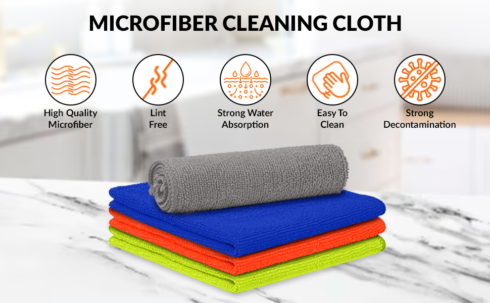 Amazon.in Buy Tukzer Gizga Microfiber Cloth 4 pcs 25X25 cms 280 GSM