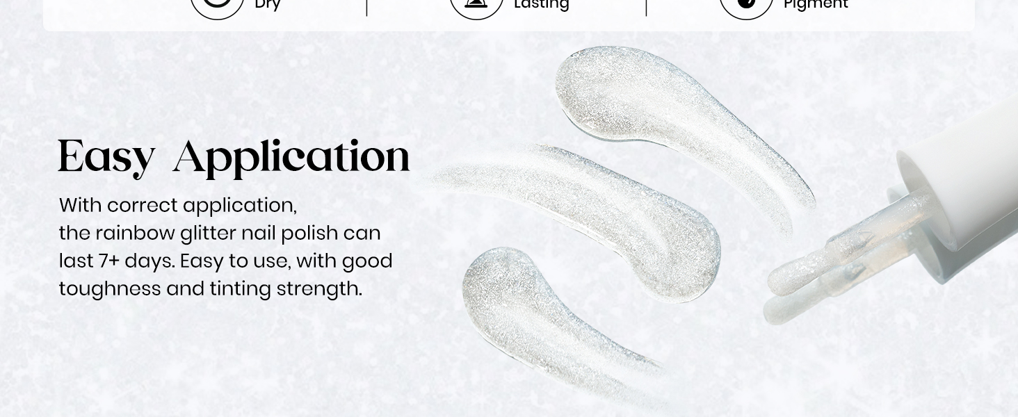 Quick Dry Glitter Nail Polish