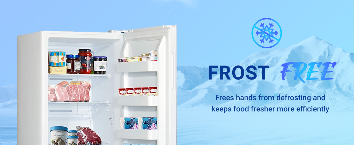 Smad Upright Freezers 13.8 Cu.ft, Convertible Freezer Refrigerator Upright, Frost