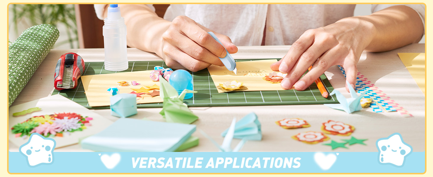 DIYSELF 8 Pack Box Cutter, Box Cutter Retractable Letter Opener, Cute