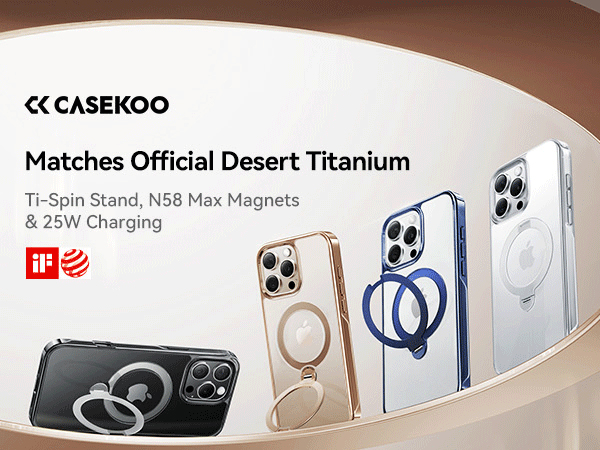 CASEKOO iPhone 16 Pro ケース クリア デザートチタニウム Amazon.com: CASEKOO Desert Titanium for iPhone 16 Pro Max