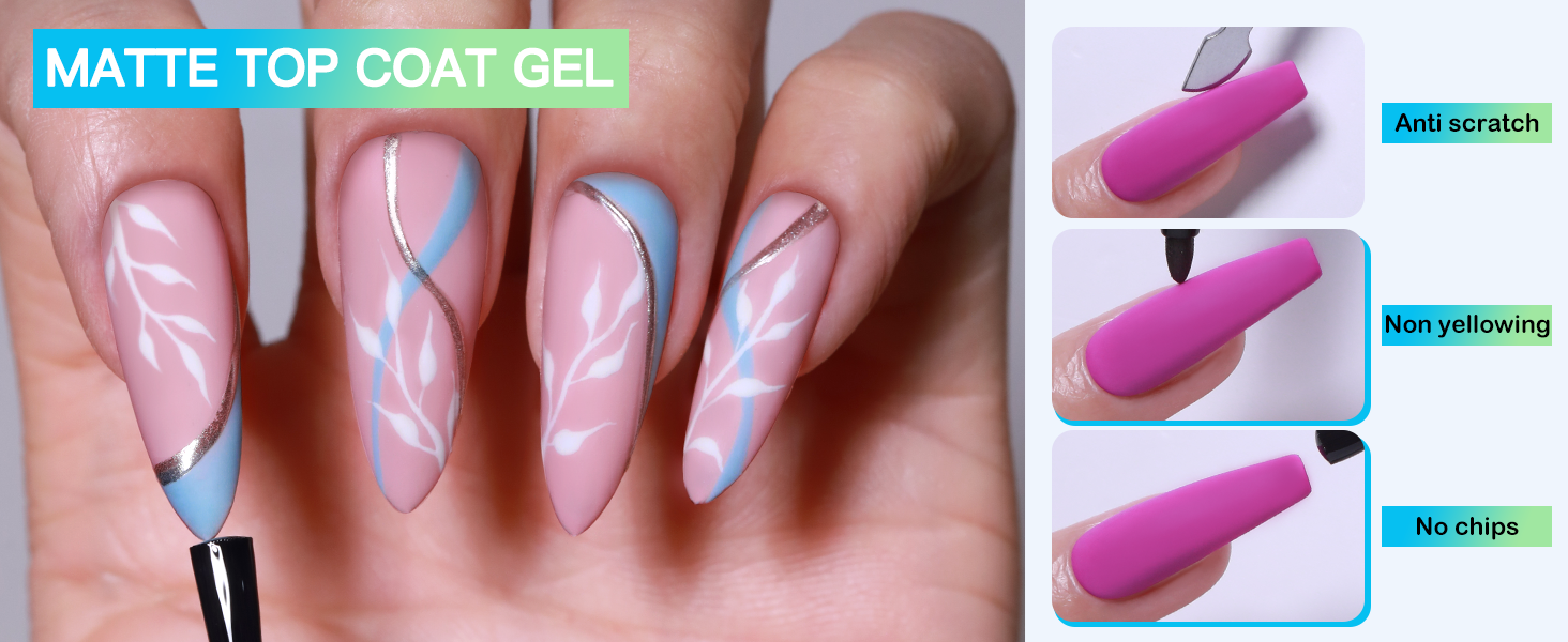 Double Rhythm 15ML No Wipe Matte Top Coat Long Lasting Gel