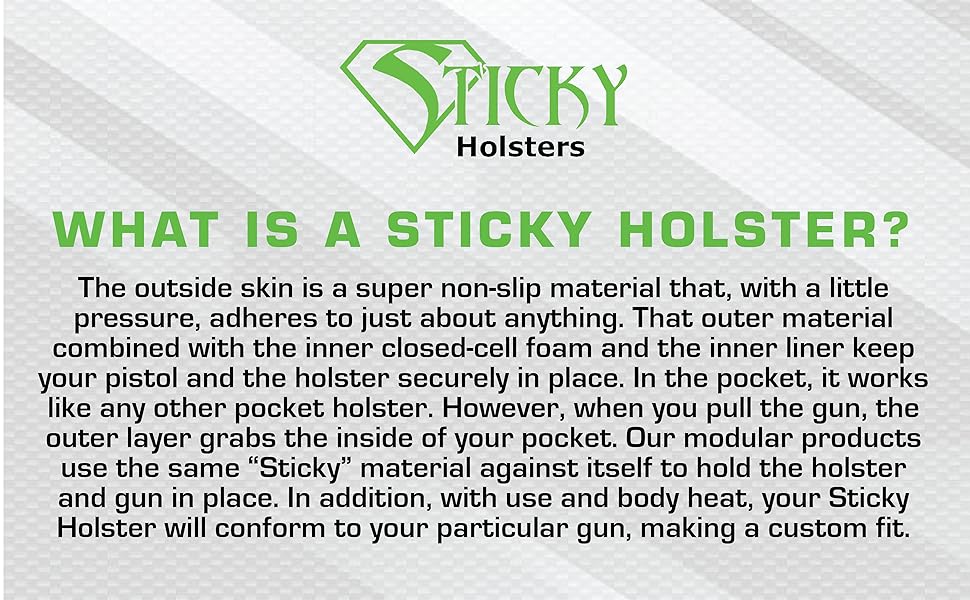 Sticky Holsters Belt Slider for Men and Women Concealed