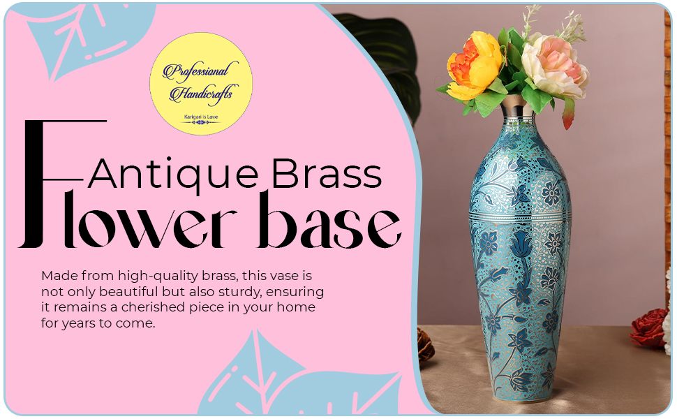 SPN-JGSP Handicraft Brass Flower Vase for Home Decor