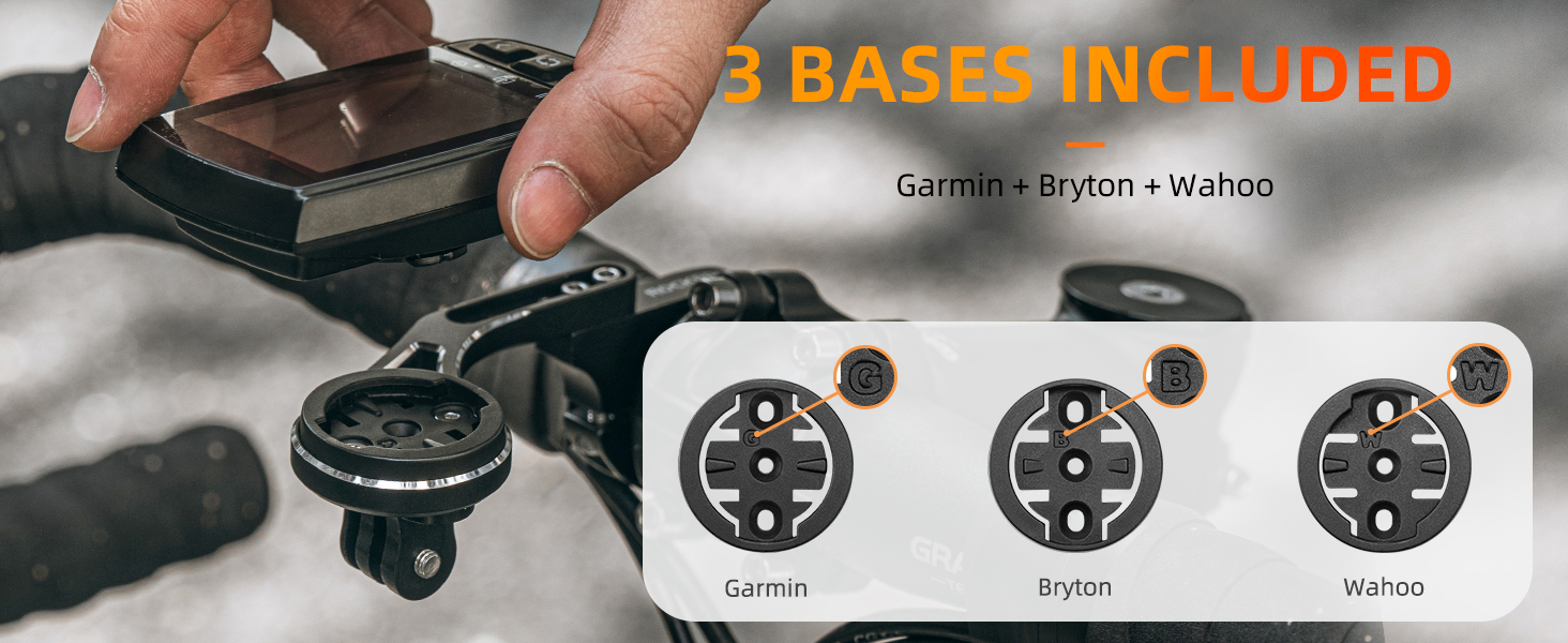 ROCKBROS Out Front Bike Mount Adjustable Bike Computer Combo Mount