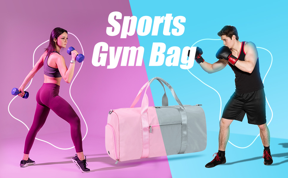 SAMIT Gym Bag for Women and Men, Small Duffel Bag for Sports, Gyms and Weekend Getaway Dufflebag