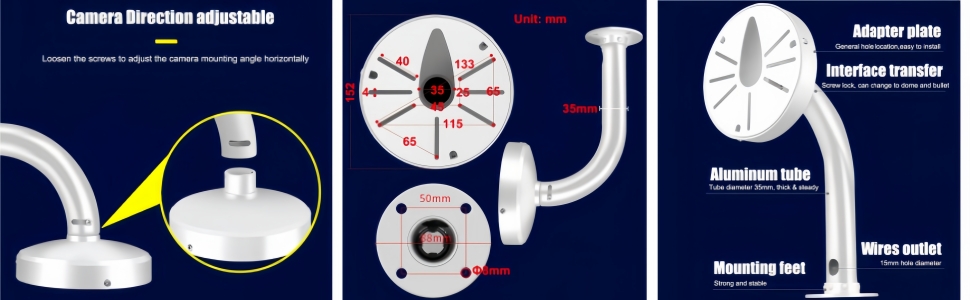 dome camera mount bracket