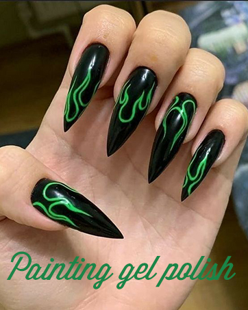 Halloween painting gel polish