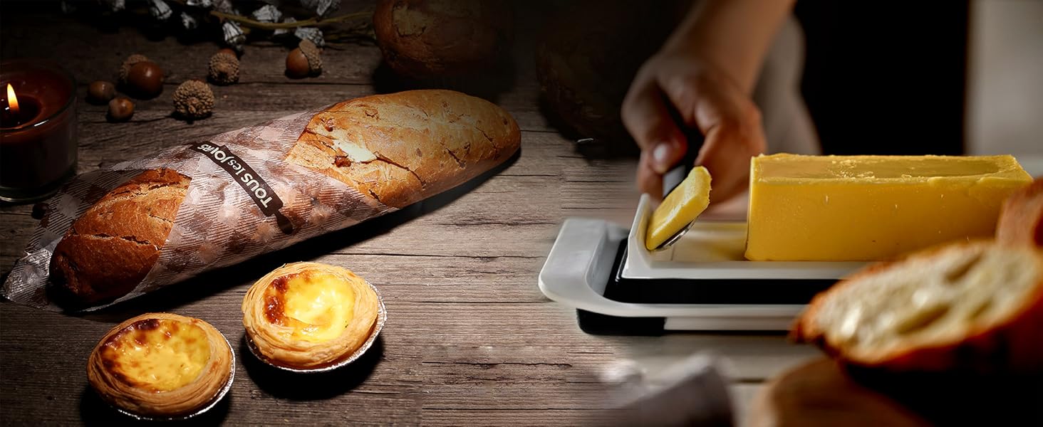 KITCHENDAO Airtight Butter Dish with Lid and Knife