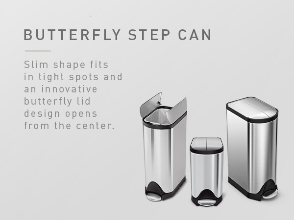 Amazon.com: simplehuman 30 Liter / 8 Gallon Butterfly Lid