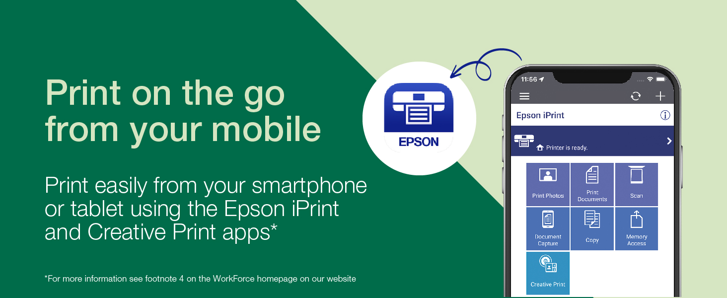 Print easily on the go using Epson iPrint and Creative Print apps