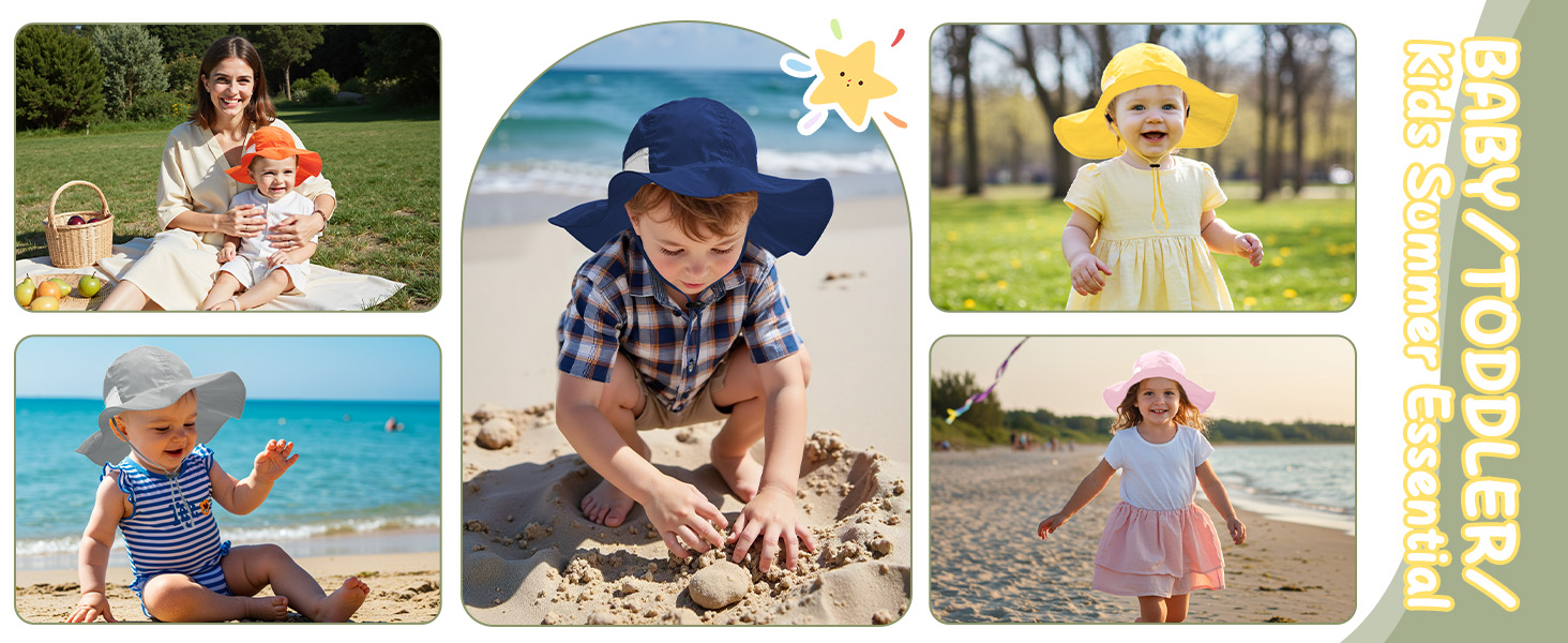 baby/toddler/kids summer essential for beach park walk daily wear