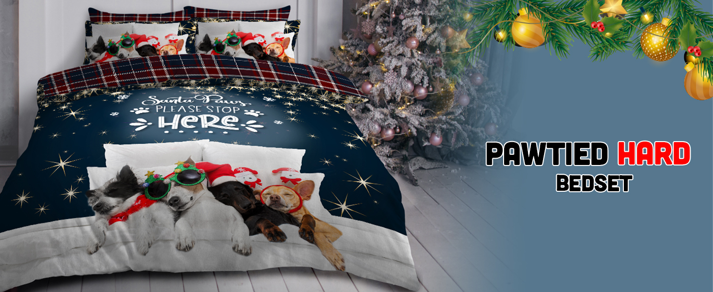 GC GAVENO CAVAILIA Animal Print Christmas Duvet Cover King Size