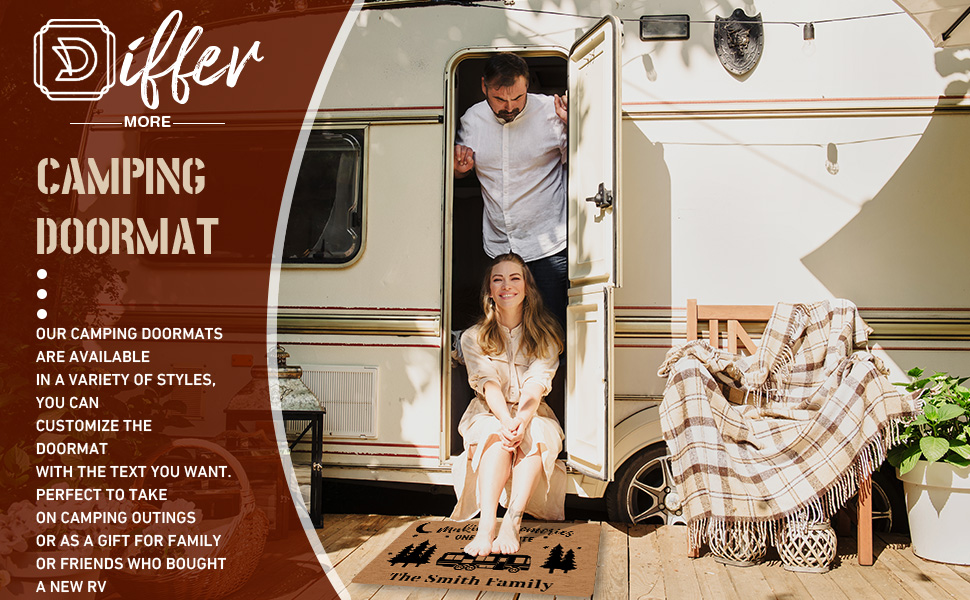 Differ More Custom Doormat for Camper