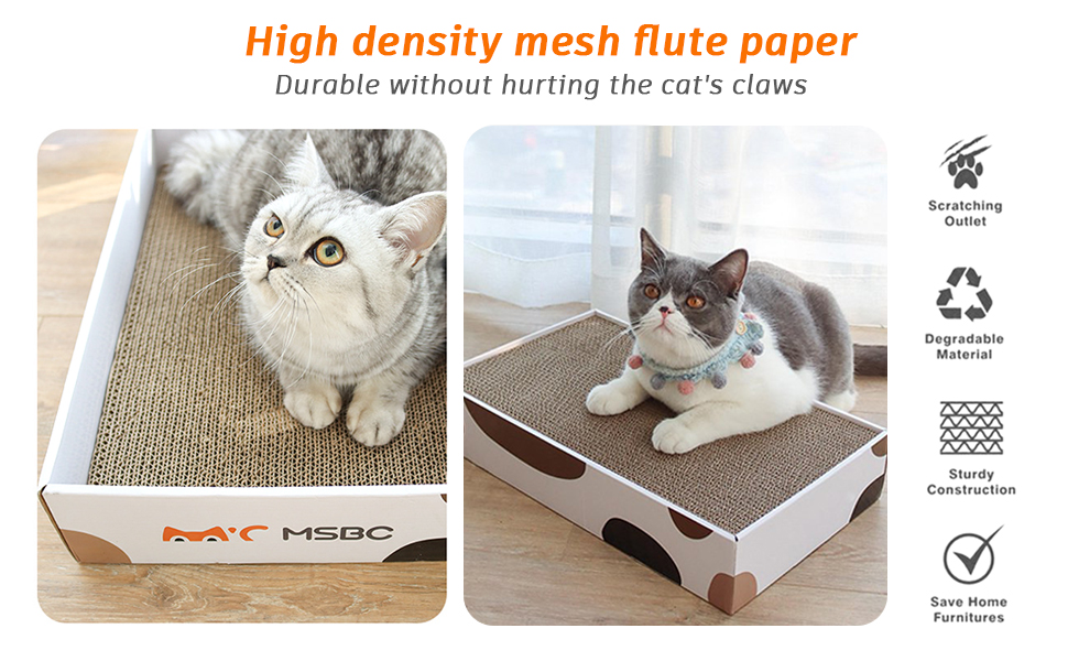 Cat Cardboard Scratcher,Durable Cat Scratch Cardboard Stuffing,Cat