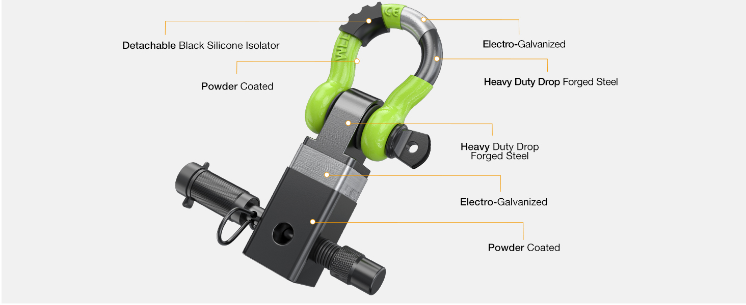 Anti-Theft Shackle Hitch Receiver Set