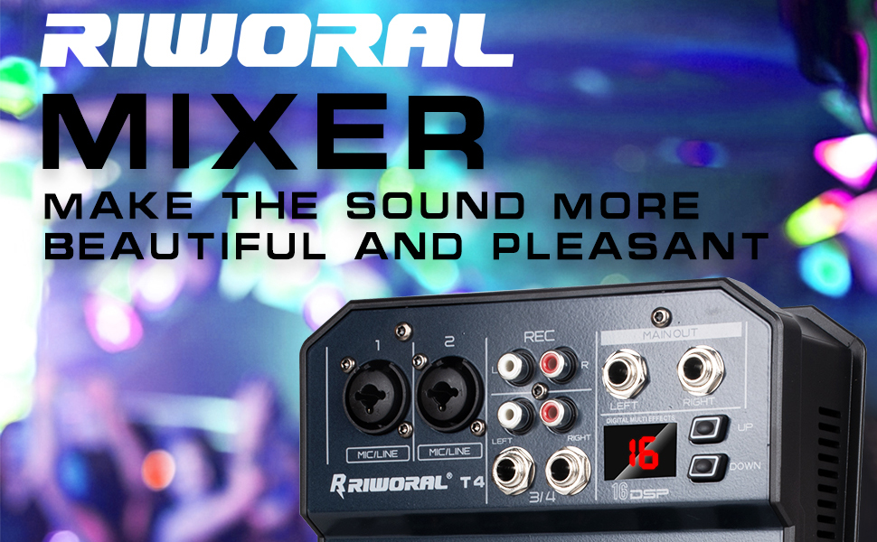 4 Channel Audio Interfacer DJ Mixer Sound Board Console