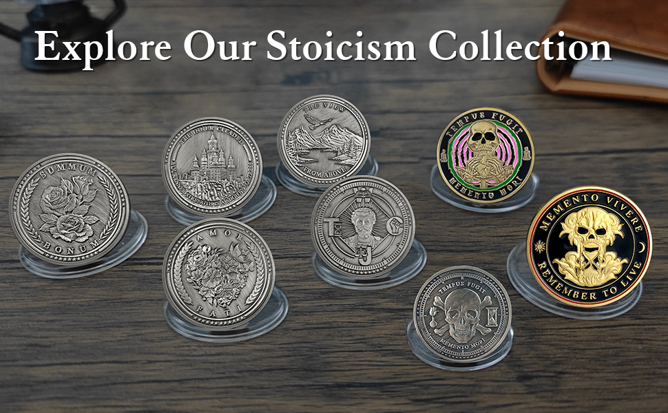 moeda de coragem, presentes estoicismo