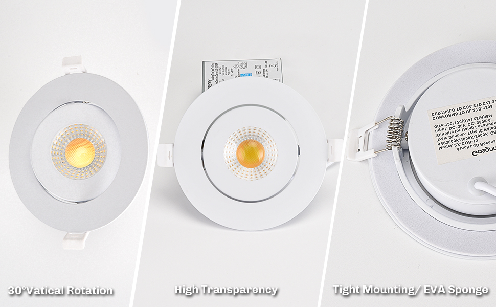 4 Inch Led Recessed Lights UltraThin Adjustable Eyeball Gimbal LED