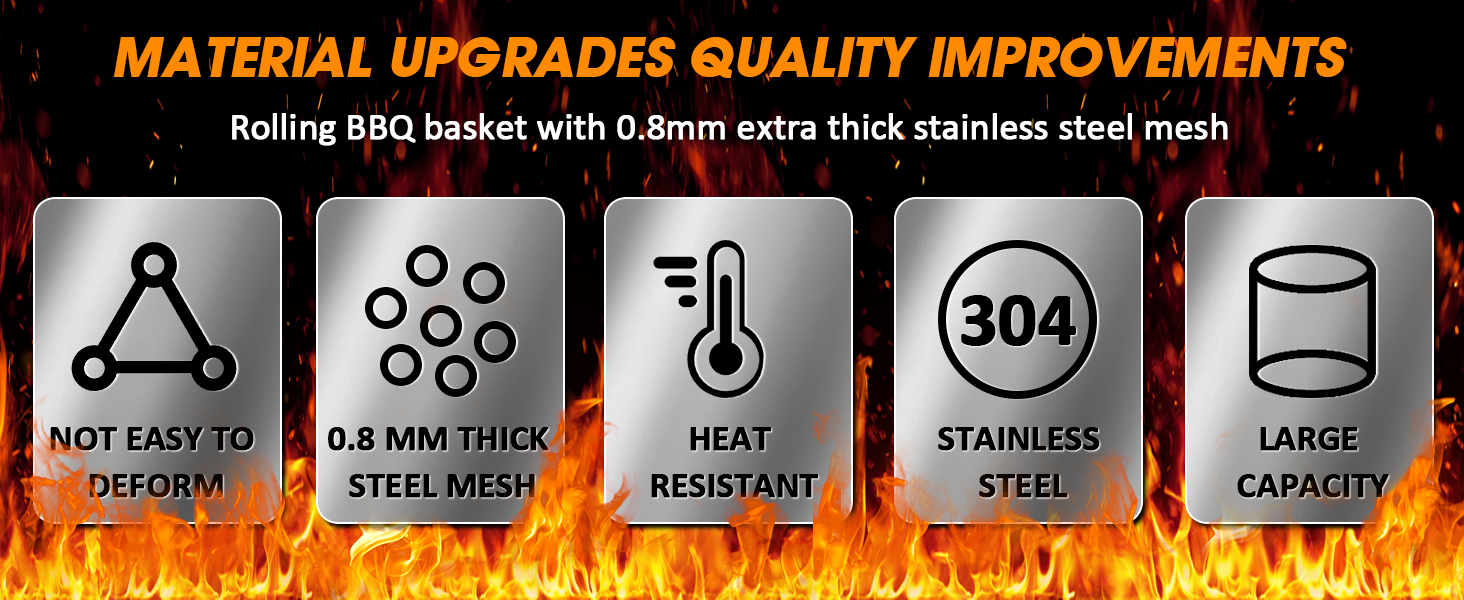 rolling bbq basket,Rolling BBQ Basket,Barbecue Accessories, Grill Baskets for Outdoor Grill