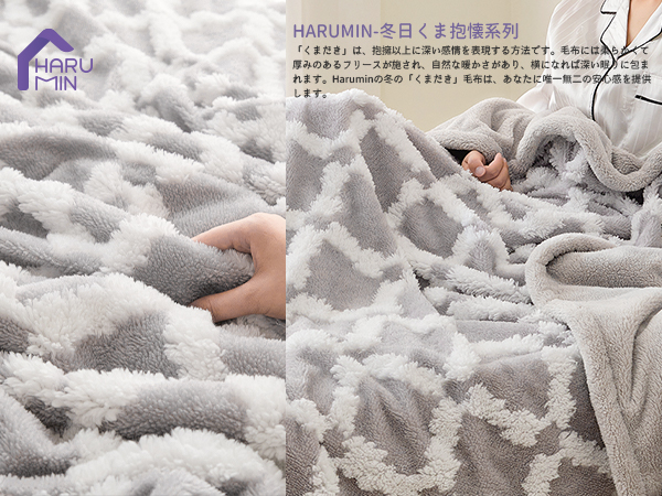 Amazon｜HARUMIN 毛布 シングル 発熱二枚合わせ 冬用