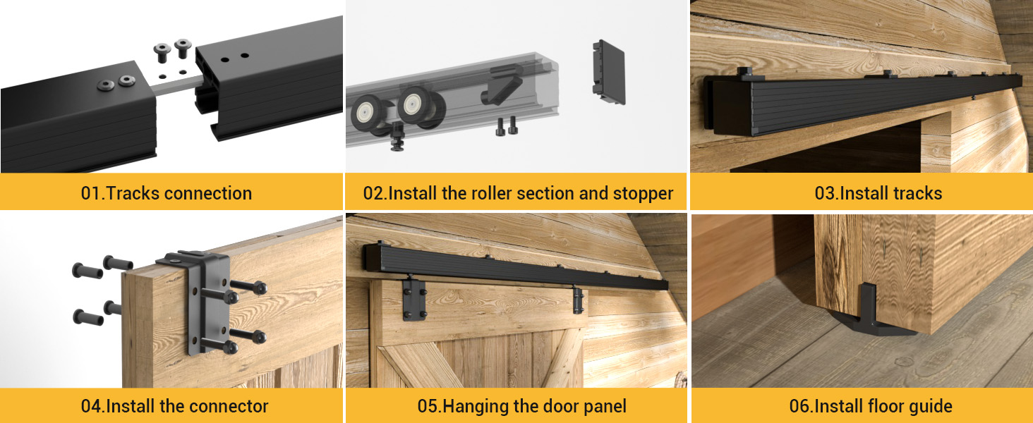 box rail barn door hardware kit
