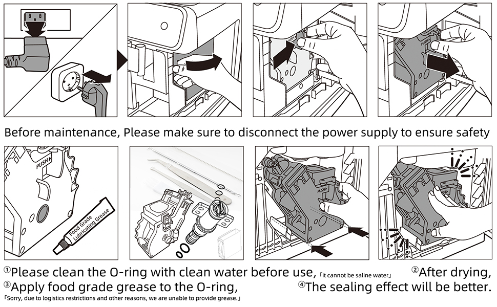 03 Precautions for repairing the O-ring of Philippe coffee machine