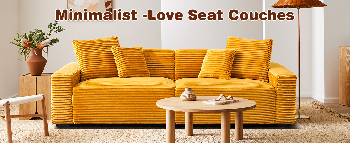 105" Loveseat Sofa, Comfy Upholstered Love Seat Couches