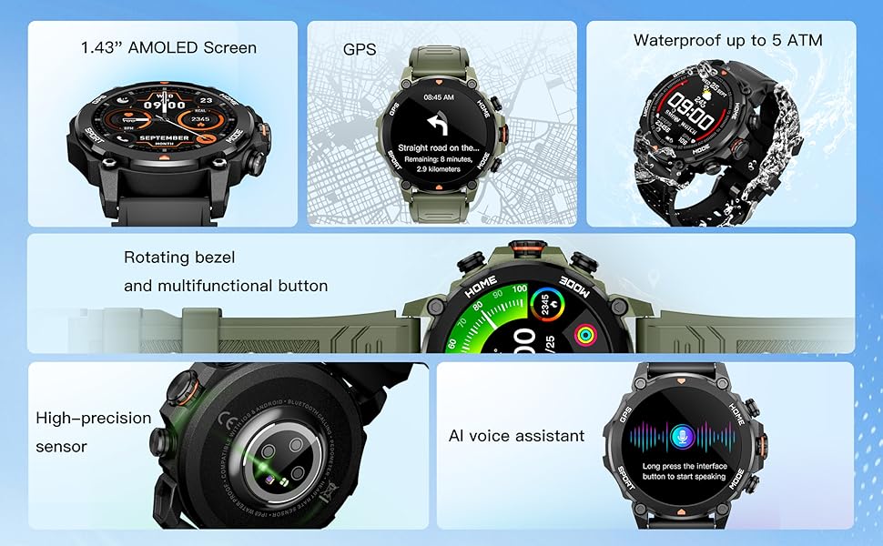 Amoled screen smart watch