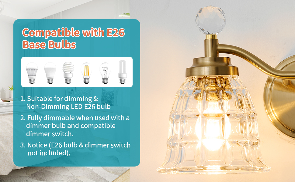 crystal shade vanity light