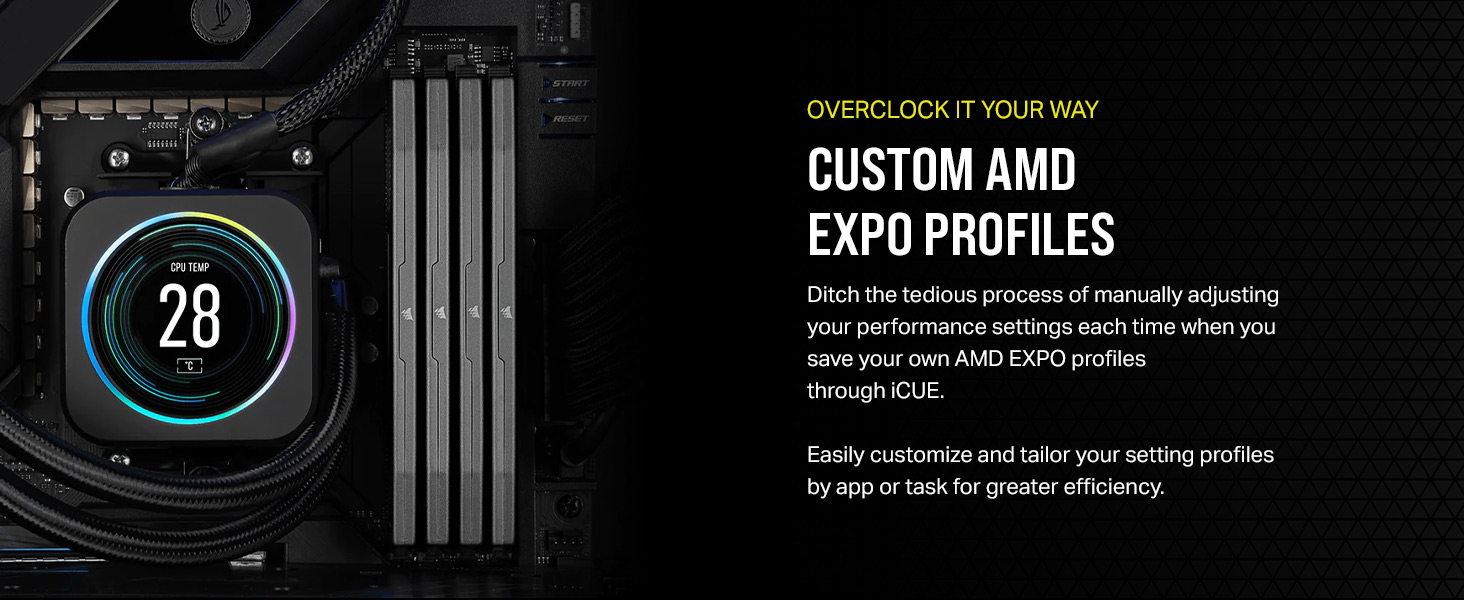 INTEL, XMP 3.0 PROFILES, iCUE, customize