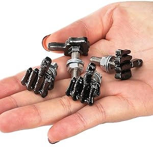Yarlung 8 Pack License Plate Screws Kit, Finger Shape Stainless Steel License Plate Bolts Fasteners