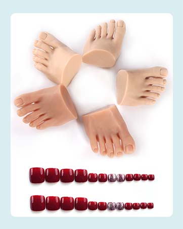 silicone feet half