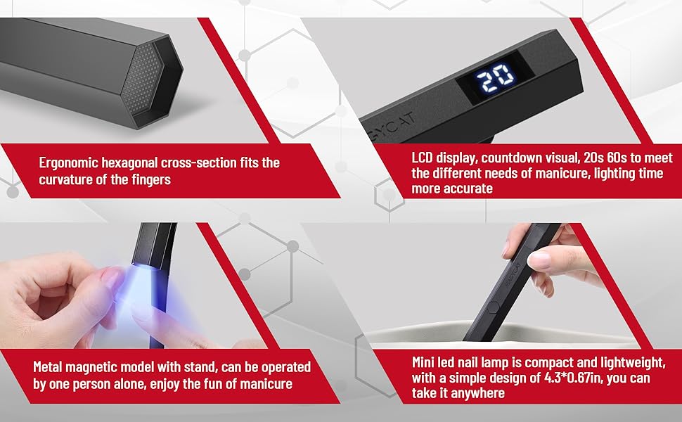 Metal Mini Handheld UV Nail Light 