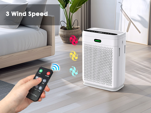 Air Purifiers with remote control and 3 wind speed