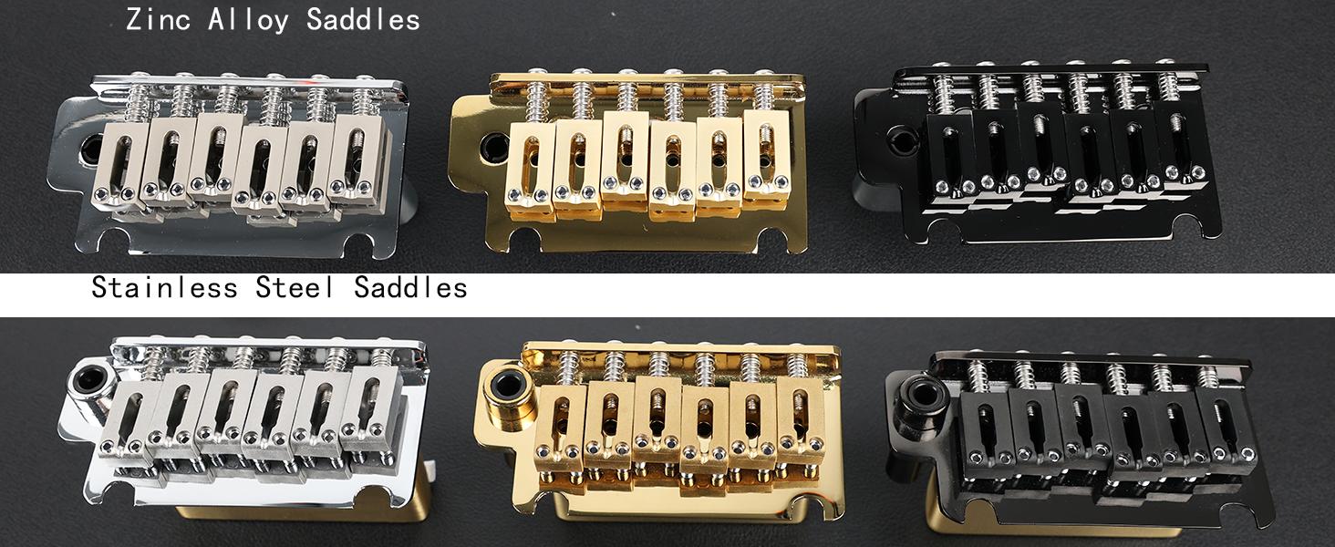 OVSAL Gold Guitar Bridge Saddles 10.8mm Tremolo Bridge