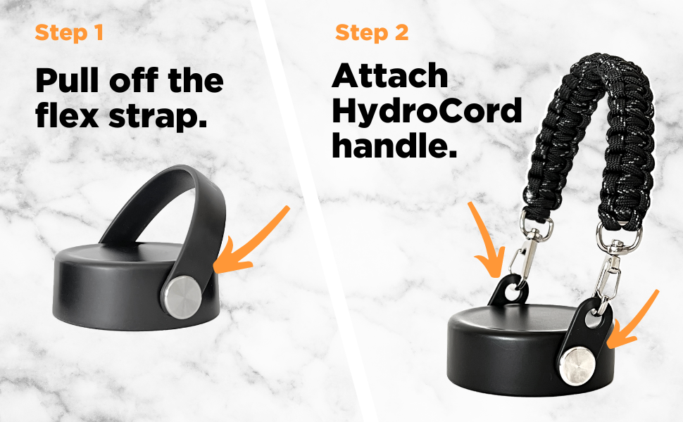 Paracord Handle for Hydro Flask Lids Fits Wide and